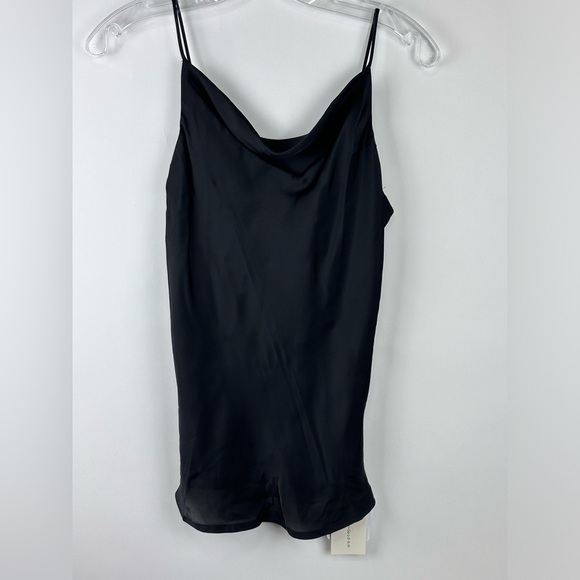 Women;s Leisure Cowl Neck Satin Cami Top - Picture 2 of 8